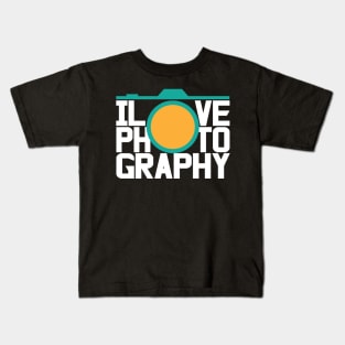 I LOVE Photography Kids T-Shirt